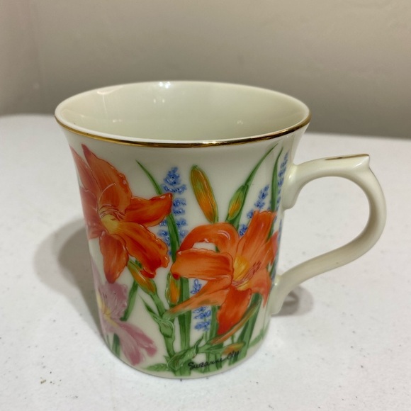 1995 Lenox Day Lily & Daffodil Flower Blossom Coll Suzanne Clee Pair Of … - Picture 4 of 9